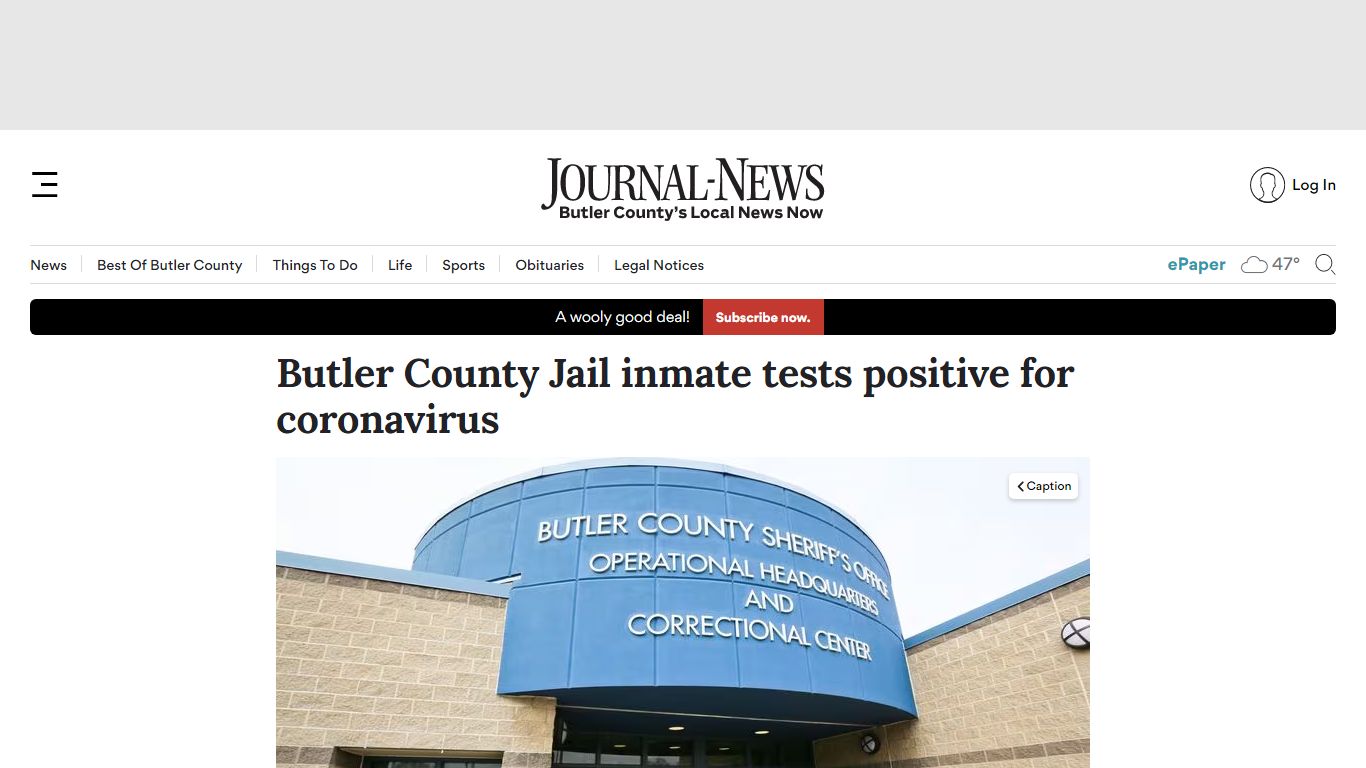 Coronavirus: Butler County Jail inmates tests positive - Journal-News